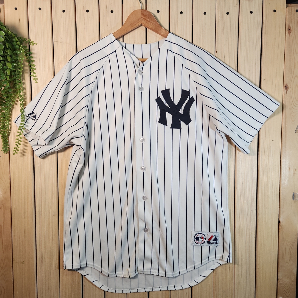 New York Yankees Jersey Striped White Shirt